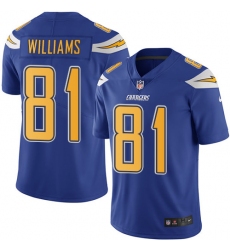 Youth Nike Los Angeles Chargers #12 Mike Williams Limited Electric Blue Rush Vapor Untouchable NFL Jersey