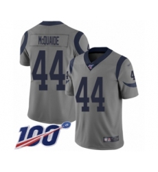 Youth Los Angeles Rams #44 Jacob McQuaide Limited Gray Inverted Legend 100th Season Football Jersey