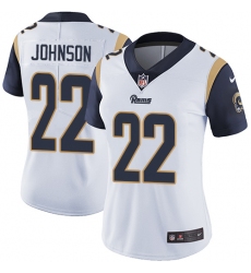 Women's Nike Los Angeles Rams #22 Trumaine Johnson White Vapor Untouchable Limited Player NFL Jersey