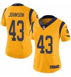 Women's Nike Los Angeles Rams #43 John Johnson Limited Gold Rush Vapor Untouchable NFL Jersey