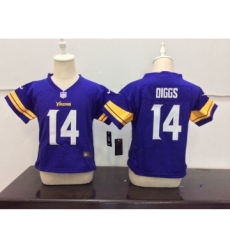 Nike Minnesota Vikings #14 Stefon Diggs Purple Toddlers Jersey