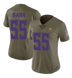 Women's Nike Minnesota Vikings #55 Anthony Barr Limited Olive 2017 Salute to Service NFL Jersey