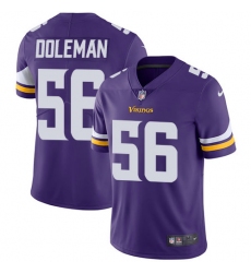 Youth Nike Minnesota Vikings #56 Chris Doleman Purple Team Color Vapor Untouchable Limited Player NFL Jersey