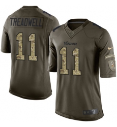 Youth Nike Minnesota Vikings #11 Laquon Treadwell Elite Green Salute to Service NFL Jersey