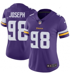 Women's Nike Minnesota Vikings #98 Linval Joseph Purple Team Color Vapor Untouchable Limited Player NFL Jersey