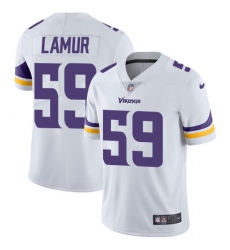 Youth Nike Minnesota Vikings #59 Emmanuel Lamur White Vapor Untouchable Limited Player NFL Jersey