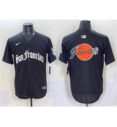 Men's San Francisco Giants Team Big Logo Black 'Gothic Fog Edition' Vapor Premier Limited Stitched Jersey