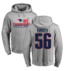 Nike New England Patriots #56 Andre Tippett Heather Gray 2017 AFC Champions Pullover Hoodie