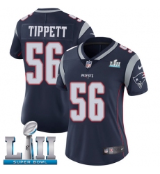 Women's Nike New England Patriots #56 Andre Tippett Navy Blue Team Color Vapor Untouchable Limited Player Super Bowl LII NFL Jersey