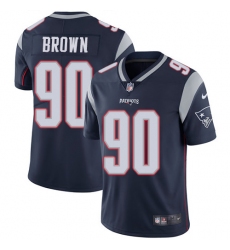 Men's Nike New England Patriots #90 Malcom Brown Navy Blue Team Color Vapor Untouchable Limited Player NFL Jersey