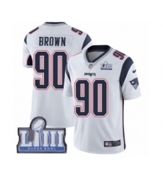 Youth Nike New England Patriots #90 Malcom Brown White Vapor Untouchable Limited Player Super Bowl LIII Bound NFL Jersey