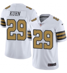 Youth Nike New Orleans Saints #29 John Kuhn Limited White Rush Vapor Untouchable NFL Jersey