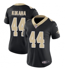 Women's Nike New Orleans Saints #44 Hau'oli Kikaha Black Team Color Vapor Untouchable Limited Player NFL Jersey
