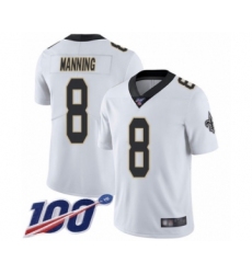 Men's New Orleans Saints #8 Archie Manning White Vapor Untouchable Limited Player 100th Season Football Jersey