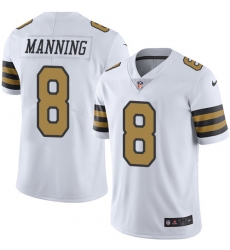 Youth Nike New Orleans Saints #8 Archie Manning Limited White Rush Vapor Untouchable NFL Jersey