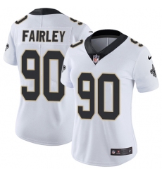 Women's Nike New Orleans Saints #90 Nick Fairley Elite White NFL Jersey