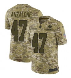 Youth Nike New Orleans Saints #47 Alex Anzalone Limited Camo 2018 Salute to Service NFL Jersey