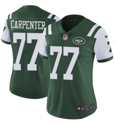 Women's Nike New York Jets #77 James Carpenter Green Team Color Vapor Untouchable Limited Player NFL Jersey
