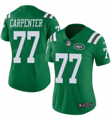 Women's Nike New York Jets #77 James Carpenter Limited Green Rush Vapor Untouchable NFL Jersey