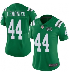 Women's Nike New York Jets #44 Corey Lemonier Limited Green Rush Vapor Untouchable NFL Jersey