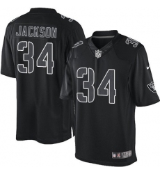 Youth Nike Oakland Raiders #34 Bo Jackson Limited Black Impact NFL Jersey