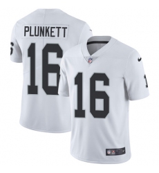 Men's Nike Oakland Raiders #16 Jim Plunkett White Vapor Untouchable Limited Player NFL Jersey