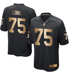 Youth Nike Oakland Raiders #75 Howie Long Elite Black/Gold Team Color NFL Jersey