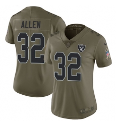 Men's Nike Oakland Raiders #32 Marcus Allen Limited Olive 2017 Salute to Service NFL Jersey