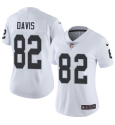 Women's Nike Oakland Raiders #82 Al Davis White Vapor Untouchable Limited Player NFL Jersey