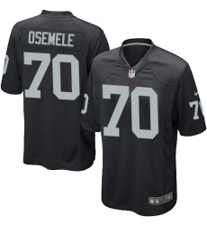 Men's Nike Oakland Raiders #70 Kelechi Osemele Game Black Team Color NFL Jersey