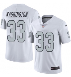Youth Nike Oakland Raiders #33 DeAndre Washington Limited White Rush Vapor Untouchable NFL Jersey