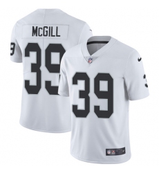 Youth Nike Oakland Raiders #39 Keith McGill White Vapor Untouchable Limited Player NFL Jersey