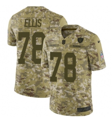 Youth Nike Oakland Raiders #78 Justin Ellis Limited Camo 2018 Salute to Service NFL Jersey
