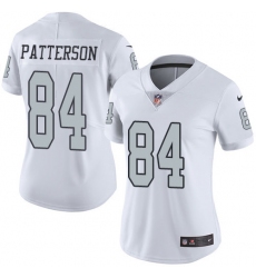 Women's Nike Oakland Raiders #84 Cordarrelle Patterson Limited White Rush Vapor Untouchable NFL Jersey