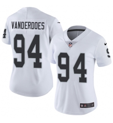 Women's Nike Oakland Raiders #94 Eddie Vanderdoes White Vapor Untouchable Limited Player NFL Jersey
