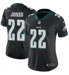 Women's Nike Philadelphia Eagles #22 Sidney Jones Black Alternate Vapor Untouchable Limited Player NFL Jersey