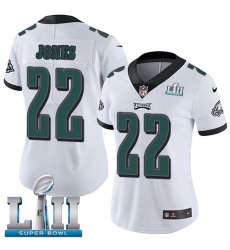 Women's Nike Philadelphia Eagles #22 Sidney Jones White Vapor Untouchable Limited Player Super Bowl LII NFL Jersey