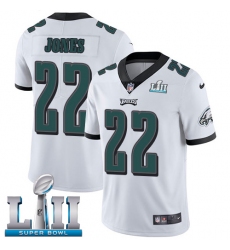 Youth Nike Philadelphia Eagles #22 Sidney Jones White Vapor Untouchable Limited Player Super Bowl LII NFL Jersey
