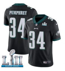 Youth Nike Philadelphia Eagles #34 Donnel Pumphrey Black Alternate Vapor Untouchable Limited Player Super Bowl LII NFL Jersey