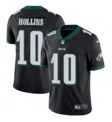 Men's Nike Philadelphia Eagles #10 Mack Hollins Black Alternate Vapor Untouchable Limited Player NFL Jersey