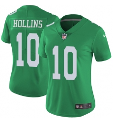 Women's Nike Philadelphia Eagles #10 Mack Hollins Limited Green Rush Vapor Untouchable NFL Jersey