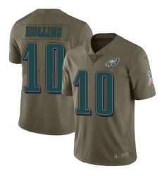 Youth Nike Philadelphia Eagles #10 Mack Hollins Limited Olive 2017 Salute to Service NFL Jersey