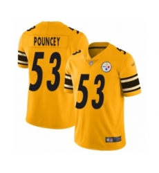 Men's Pittsburgh Steelers #53 Maurkice Pouncey Limited Gold Inverted Legend Football Jersey