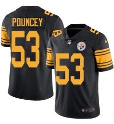 Youth Nike Pittsburgh Steelers #53 Maurkice Pouncey Limited Black Rush Vapor Untouchable NFL Jersey