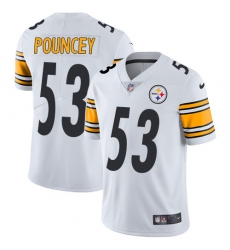 Youth Nike Pittsburgh Steelers #53 Maurkice Pouncey White Vapor Untouchable Limited Player NFL Jersey