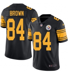 Youth Nike Pittsburgh Steelers #84 Antonio Brown Limited Black Rush Vapor Untouchable NFL Jersey