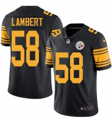 Youth Nike Pittsburgh Steelers #58 Jack Lambert Limited Black Rush Vapor Untouchable NFL Jersey