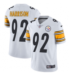 Men's Nike Pittsburgh Steelers #92 James Harrison White Vapor Untouchable Limited Player NFL Jersey