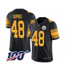 Youth Pittsburgh Steelers #48 Bud Dupree Limited Black Rush Vapor Untouchable 100th Season Football Jersey