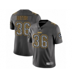 Men's Pittsburgh Steelers #36 Jerome Bettis Limited Gray Static Fashion Football Jersey